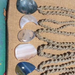 Handmade hemp necklaces